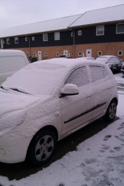 Snow on the car